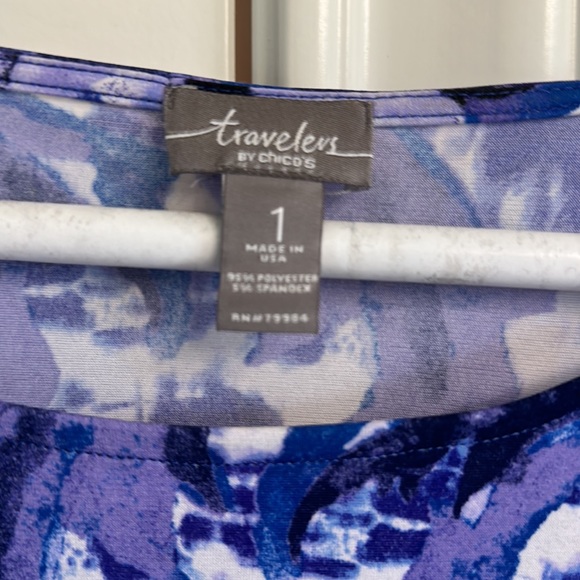 Chicos Travelers Multi-colored Blouse - Picture 4 of 4
